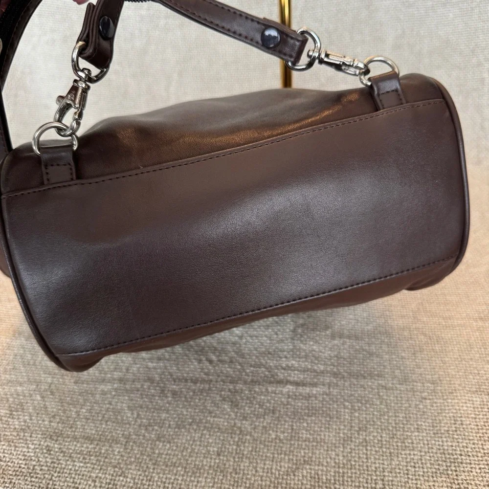 Vintage Charter Club Brown Sling Backpack Purse Turn Lock Y2K